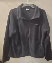 Women's Columbia Benton Springs Zip-Front Fleece Jacket Black XL New With Tags.