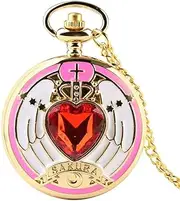 [ZGJYSP] Mechanical Roman Numerals Dial Pocket Watches with Gift Box and Chains for Mens Women