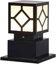 Outdoor lamp E27 Stigma Bollard Light Swimming Pool Torch Lights Post Outdoor Gate Lights Pillar Lantern IP55 Waterproof Black Die-cast Aluminum Colum