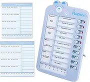 Checklist Slider Card, Work Table for Children | Children Study the Rotation Diagram Scrolling - Boys Learning Routine Management Planner for Compl