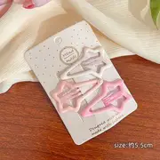 Plain Snap Clip Set 43 - Meteor - Pink - One Size