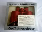 NIB Vtg 1982 Red Tasco Kids 7 x 35mm Toy Binoculars 7 Times Magnification RARE!