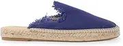 [Biankina] Zaragoza Authentic Spanish Espadrille Flat Slides for Women - Sustainable, Eco Friendly, Vegan Shoes. Classic Style, Organic Cotton Canvas Upper, Comfy Insole, Jute Midsole, Rubber Sole. Made
