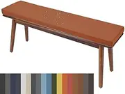 Indoor/Outdoor Waterproof Bench Cushion with Zipper Faux Leather - Patio, Porch Swing, Bay Window Seat Pad - 60/48/40/50 x 12/14/16/18 Inch(Color 14,55x20in)