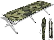 Folding Camping Cot Portable Iron Folding Bed Outdoor Sleeping Bed for Outdoor Travel Office