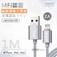 在飛比找Yahoo奇摩購物中心優惠-台灣三洋 MFi原廠認證線 Lightning USB iP