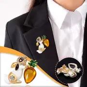 Easter Bunny Brooch Alloy Diamond Drop Oil Ladies Corsage Ladies Suit Jacket