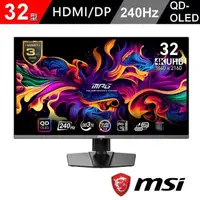 在飛比找momo購物網優惠-【MSI 微星】MPG 321URX QD-OLED 32型