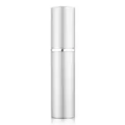 5ml Refillable Perfume Atomizer Bottle for Travel Spray Scent Pump Case (Silver)