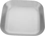 OHPHCALL Stainless Steel Square Plate for BBQ Outdoor Camping Parties Snack Dish for Fries Fried Chicken Grilled Meat Reusable Spacious Design for Easy Serving