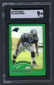 2002 Topps Chrome Julius Peppers Refractor RC #214 SGC 9 MINT