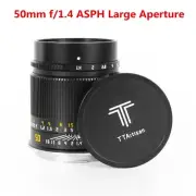 TTArtisan 50mm F1.4 Manual Large Aperture Lens for Sony E FE A9 A7RIII A6 Camera