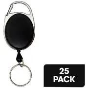 J.Burrows Snaplock Key Reels 25 Pack Black