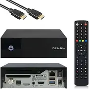 AB Pulse 4K Mini UHD Satellite Receiver (DVB-S2X Tuner, Linux E2, Ultra HD 2160p, H.265, HDR10, 1GB RAM & 8GB Flash, USB 2.0 & 3.0, HDMI, CI, CA Card Reader, MicroSD Slot, LAN, Black Without HDD
