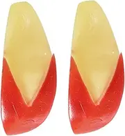 Kisangel 2pcs Artificial Realistic Kitchen Lifelike Party Simulated Decorations Fake Fruit Tray Apples Slices Simulation Decors Ornaments Accessories Red