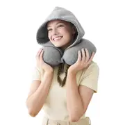 Memory Foam Travel Pillow with Hood