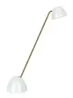 Beacon Lighting Odeon LED Day Night Sleep+ Task Lamp in White with Brass Finish