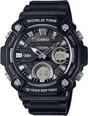 [Casio] AEQ-120W-1AVDF BLACK ANALOG DIGITAL RESIN STRAP MEN'S WATCH