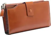 [Holibanna] Business Purse for Women Wallet -Proof Large Billfold Pockets Coin Pouch Phot Holder