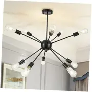 Sputnik Chandeliers 10-Light Ceiling Light Fixture Modern Industrial Black