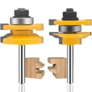 OLETBE 1/4 Inch Shank Router Bit Set Round Over Raised Panel Cabinet Door Rai...