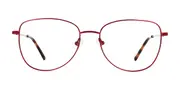 Oval Full Rim Titanium Men's Glasses Online Red Size 53 - Lenses Included - Private Health Rebate - Blue Light Block - SmartBuy Collection