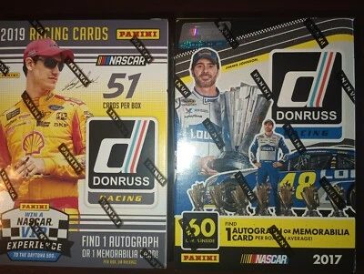 2017 & 2019 Panini Donruss Racing NASCAR Blaster Box lot 1 Hit per on Av
