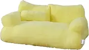 Calming Pet Sofa, Bed Fluffy Plush pet Sofa, Memory Foam Removable Washable Pet Sofa, Soft Calming Cat Sofa Beds for Indoor Cats Anti-Slip Bottom