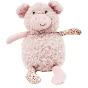 Urban Products Pig Soft Plush Childrens Baby Rattle Pink Pretend Play 17cm 0m+