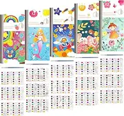 5 Pack Pocket Watercolor Paint Book Watercolor Painting Book Set Travel Pocket Watercolor Kit Pocket Hand Book Stocking Goodie Bag Stuffer Gifts for Kids