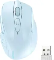 Wireless Mouse, 2.4G Ergonomic Optical Mouse,2600 DPI, 5 Adjustment Levels-Blue
