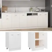 Bottom Cabinet With 2 Shelves Kitchen Storage Organizer 2-Door Cupboard White