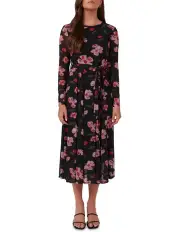 [Stella] Blush Blossom Dress in Black/Pink