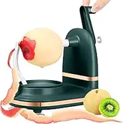 Manual Hand Crank Apple Peeler, Corer and Slicer – Suction Non Slip Counter Grips - Stainless Steel Blades – Peels, Cores and Cuts in Seconds for Home Kitchen Quick Applesauce Pie Making (dark green)