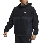 全新 ADIDAS 防風保暖連帽外套H39324（有刷毛內裡，帽子可收折）M號