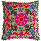 5 PCS Hand Embroidery Suzani Cushion Cover Christmas Decor Cotton Pillow Cases