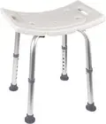 Adjustable Shower Chair, 6-Height Bath Stool, 136Kg, Alloy, Non-Slip
