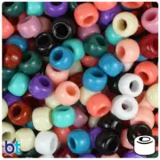 BeadTin Southwest Mix Opaque 9mm Barrel Pony Beads (500pcs)