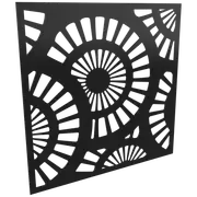 ProtectorAl 300 - 1200 x 300 - 1200mm Gloss Black / Satin Black Sunburst Unframed Composite Deco Panel