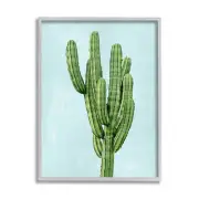 Desert Cactus Blue Sky Giclee Framed Wall Art, Design by Mia Jensen