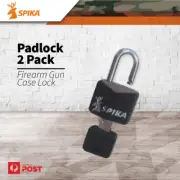 Spika Padlock 2 Packfor Firearm Gun Case Storage Key Lock #sclok