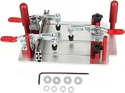 Router Table Coping Sled, Aluminum Rail Guide Coping Sled Router Table Clamp Adjustable 0-48mm for Cutting Precise Joints for Cabinet Door Drawer Fronts Carpenters with Acrylic Dust Board