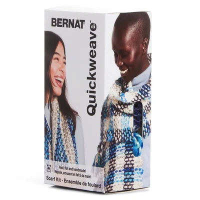 Bernat Scarf Weaving Kit-Blue Tartan