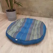 Jumbo Size Zafu Meditation Cushion Filled with Natural Kapok Fiber Blue