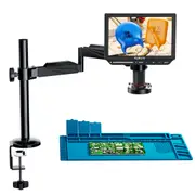 4K Flex 10.1" 4K Soldering Digital Microscope 2000x Flexible Arm Stand