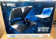 VIBE Sound USB Turntable Vinyl MP3 Audio Record Player Built in Speakers Dj Set