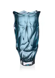 Flower Vase 12 " Crystal Bud Vase Home Decor Bohemia Crystal Aquamarine Vase