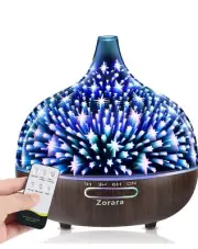 550ml Cool Mist Humidifier 3D Glass Ultrasonic Aromatherapy Humidifier