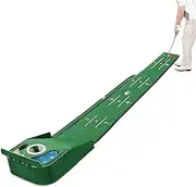 Golf Putting Green Mat Indoor Golf Putting Matt with Ball Return and 3 Holes