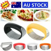 Kitchen Stainless Steel Garlic Press Crusher Manual Rocking Mincer Squeezer BH